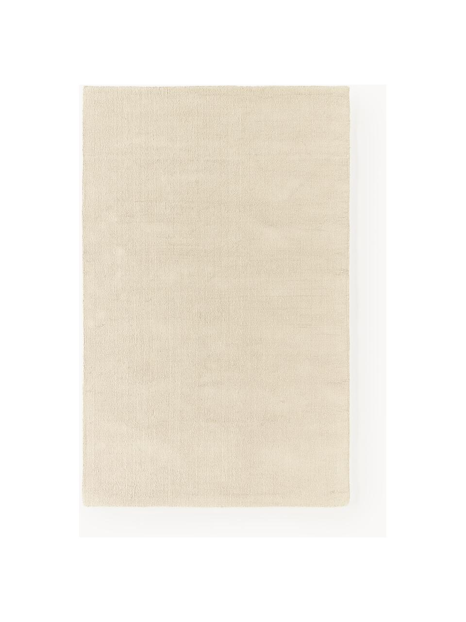 Handgewebter Baumwollteppich Lora, 100 % Baumwolle, GRS-zertifiziert, Hellbeige, B 80 x L 150 cm (Grösse XS)