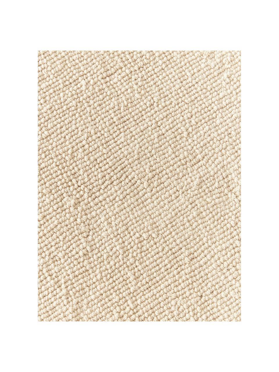 Handgewebter Baumwollteppich Lora, 100 % Baumwolle, GRS-zertifiziert, Hellbeige, B 80 x L 150 cm (Grösse XS)