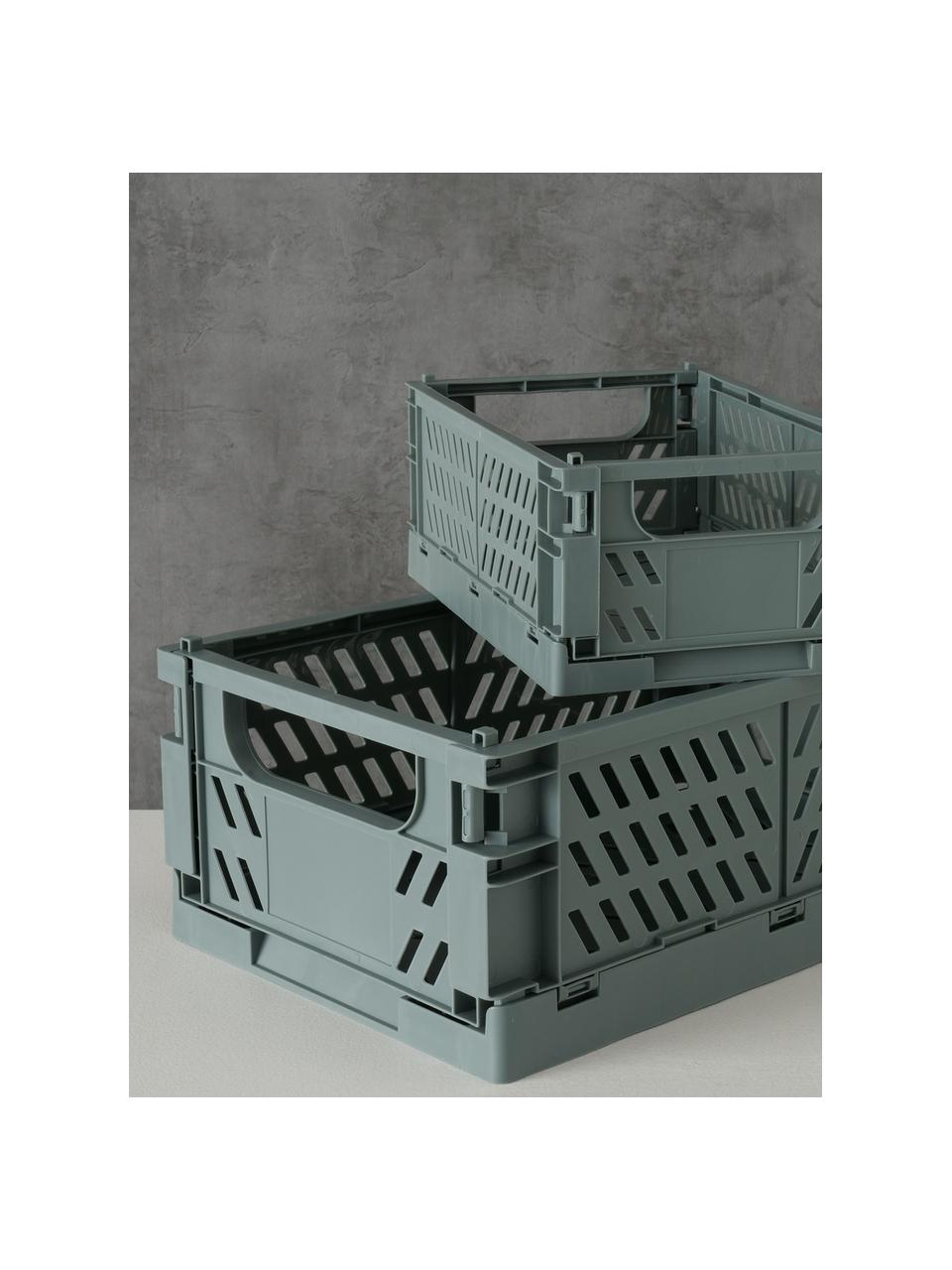 Set 2 scatole custodia Malmo, Materiale sintetico riciclato, Grigio, Set in varie misure
