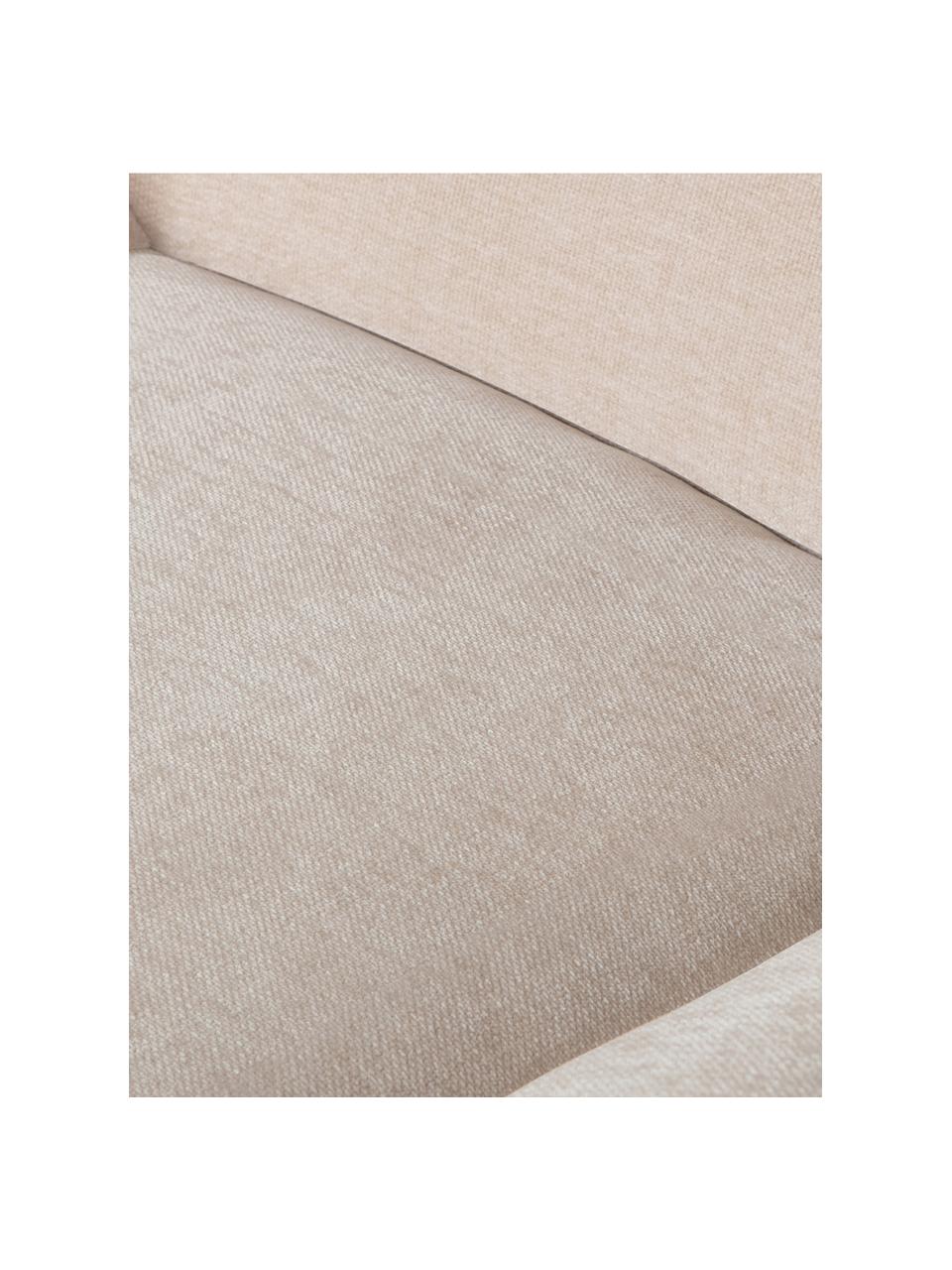 Chenille draaistoel Stach, Bekleding: chenille (100 % polyester, Frame: kunststof, gecoat metaal, Chenille beige, zwart, B 72 x D 87 cm