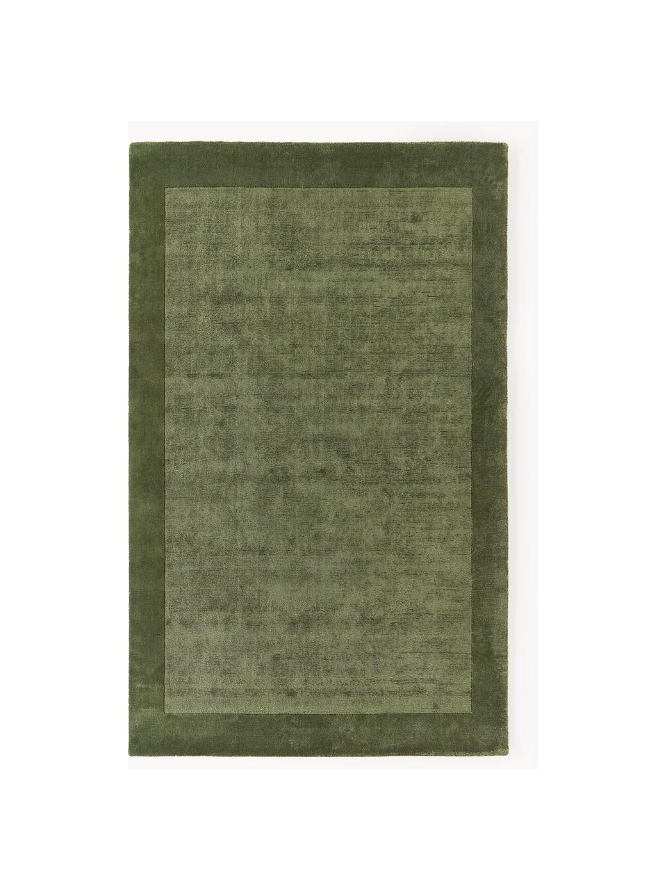 Laagpolig vloerkleed Kari, 100% polyester, GRS-gecertificeerd, Groentinten, B 80 x L 150 cm (maat XS)