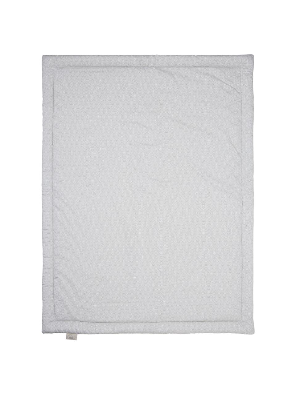 Decke Wave aus Bio-Baumwolle, Bezug: 100% Biobaumwolle, Öko-Te, Grau, Weiss, 90 x 120 cm