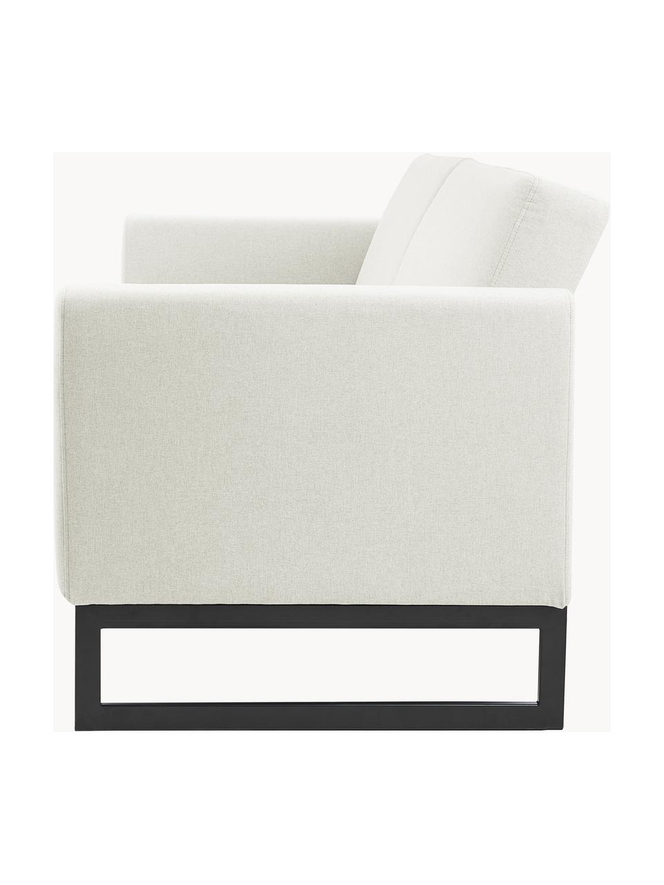 Schlafsofa Josephine (3-Sitzer), Bezug: 100% Polyester Der hochwe, Gestell: Massives Kiefernholz und , Füße: Metall, Webstoff Off White, B 238 x T 85 cm