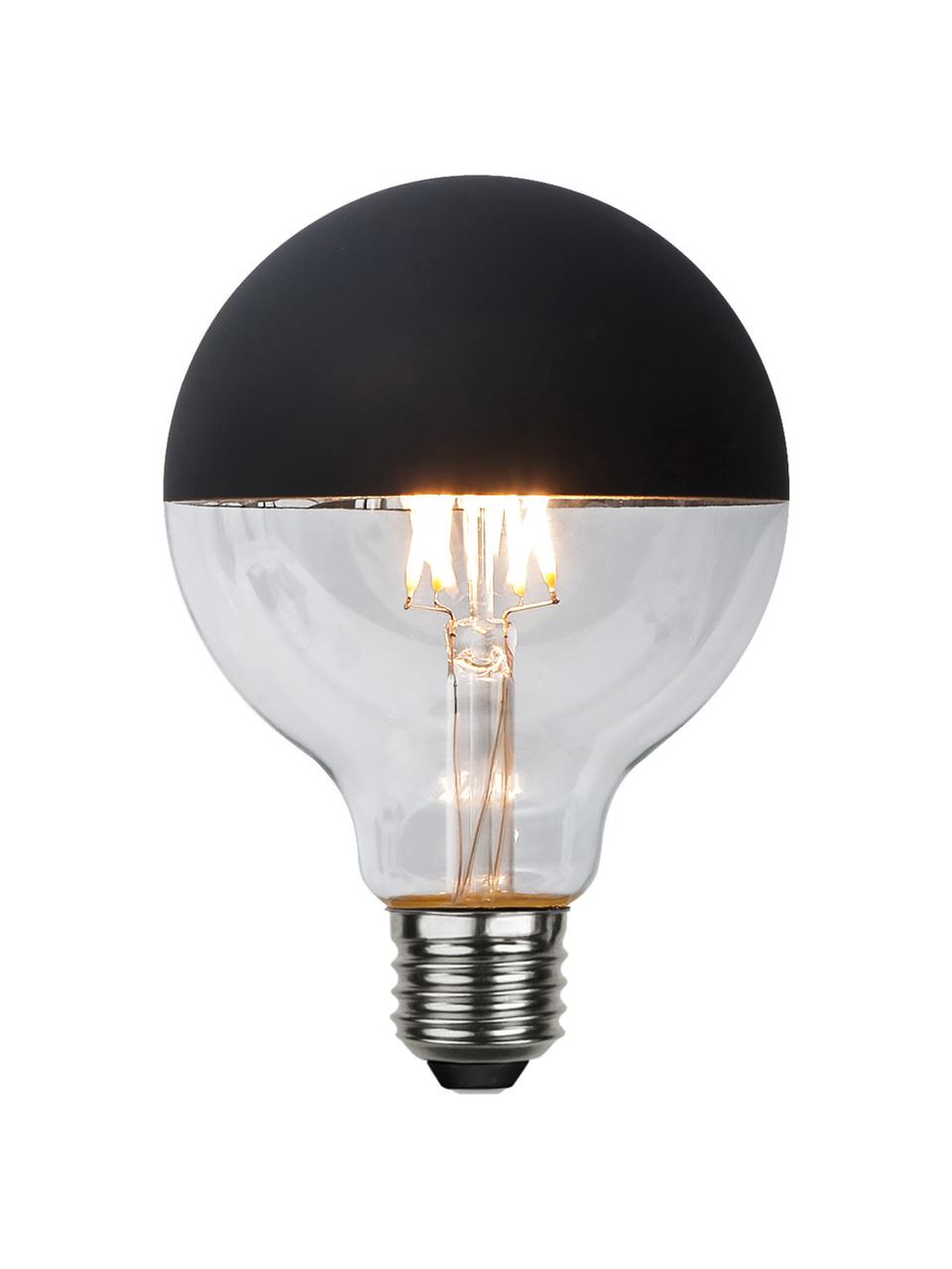 Žárovka E27, stmívatelná, teplá bílá, 1 ks, Černá, transparentní, Ø 10 cm, 260 lm