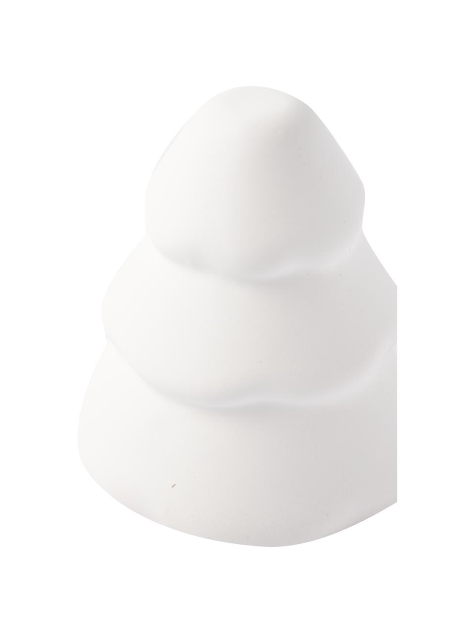 Dekoratívny vianočný stromček Snowy, Keramika, Biela, matná, Ø 17 cm