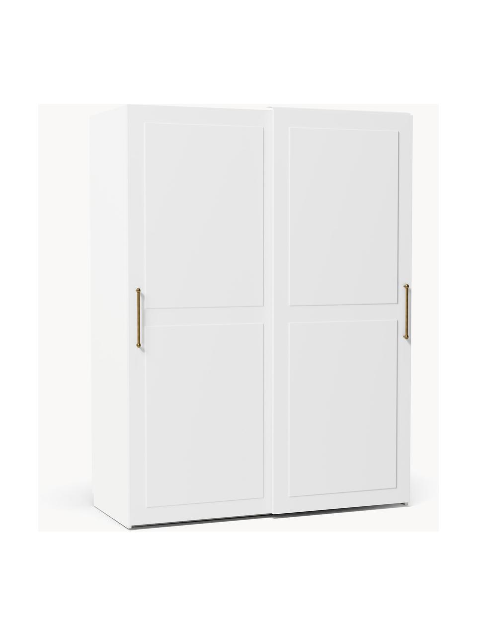 Modularer Schwebetürenschrank Charlotte, 150 cm Breite, mehrere Varianten, Korpus: Spanplatte, melaminbeschi, Weiss, Basic Interior, B 150 x H 200 cm