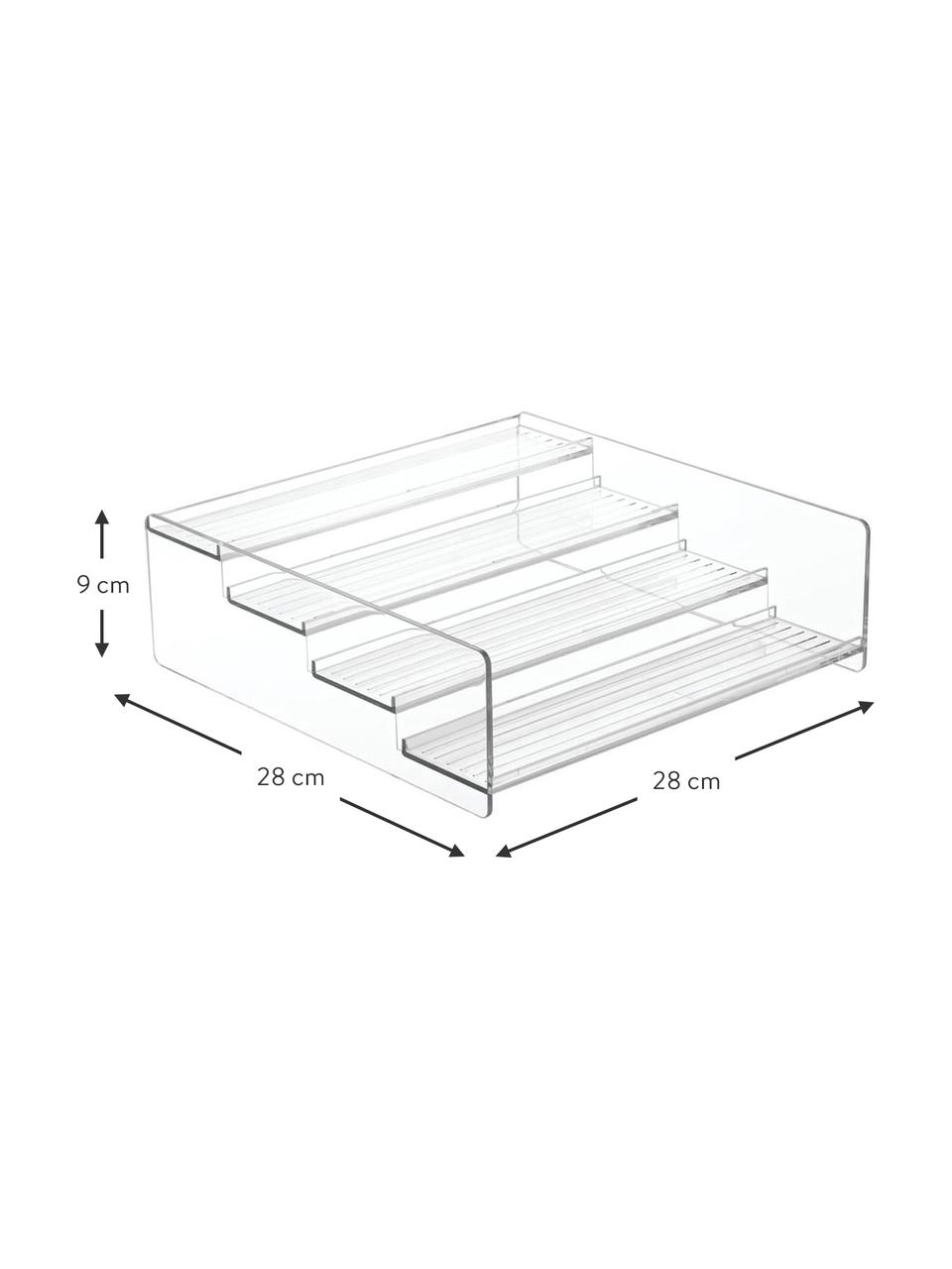 Organizador de cocina Linus, Acrílico, Transparente, An 28 x Al 9 cm