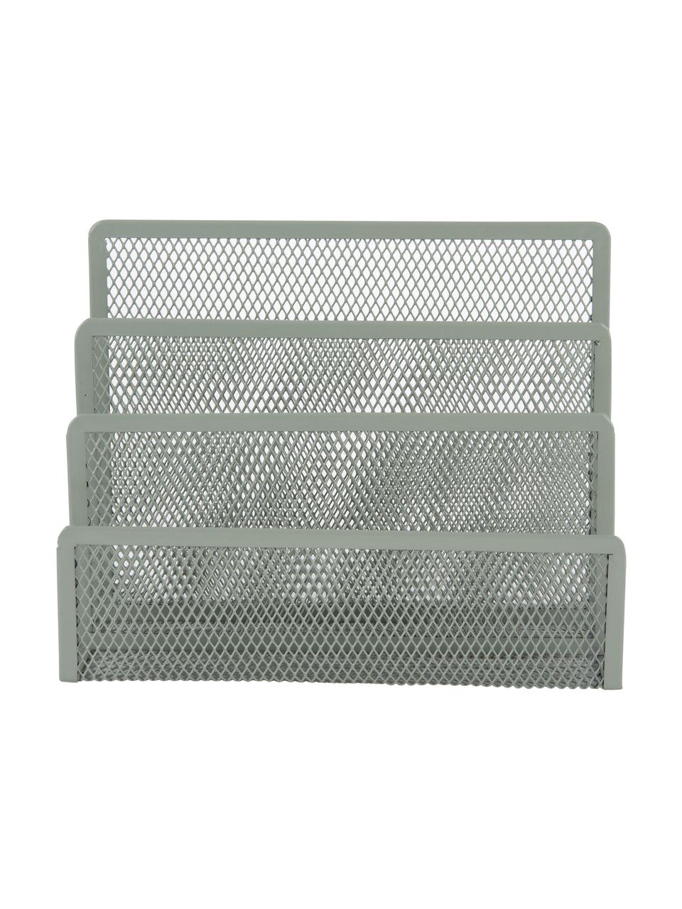 Brieforganizer Essentials in grijsgroen, Gecoat metaal, Grijsgroen, B 18 cm x H 13 cm