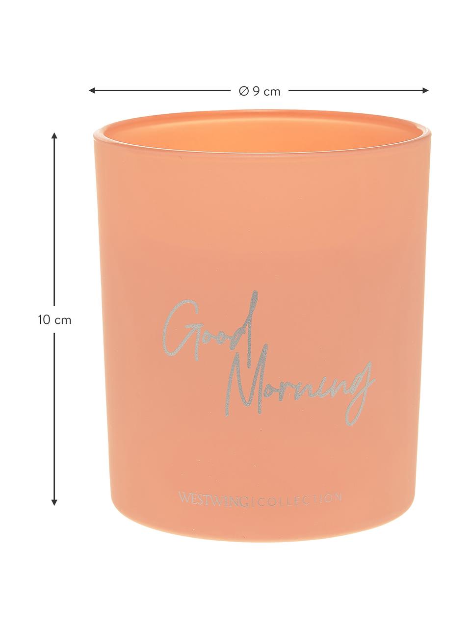 Vela perfumada Good Morning: Floral Amber, Recipiente: vidrio, Rosa, Ø 9 x Al 10 cm