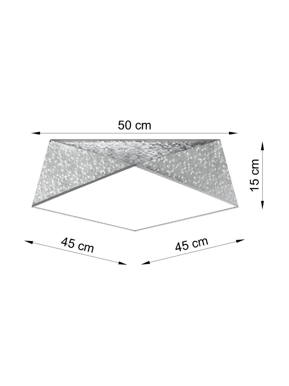 Deckenleuchte Clarity, Kunststoff (PVC), Silberfarben, Ø 30 x H 15 cm