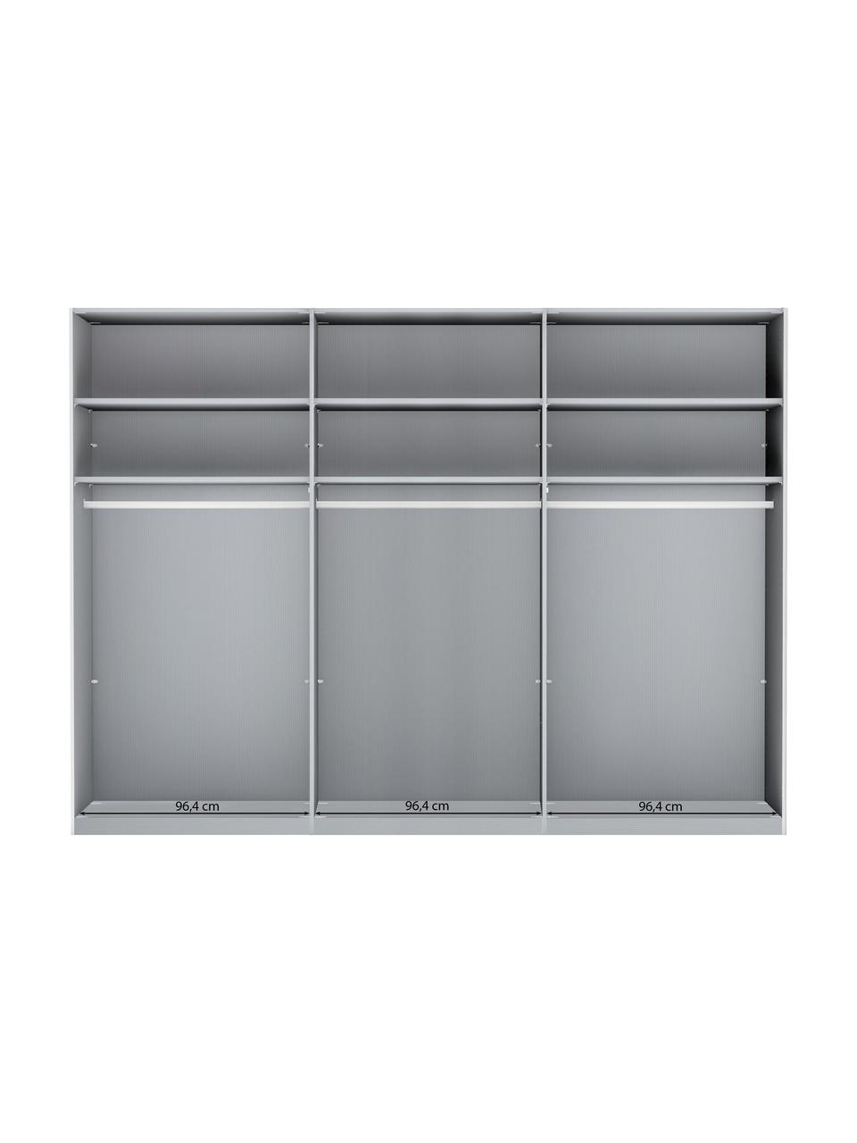 Armario Montreal, 3 puertas correderas, Estructura: material a base de madera, Barra: metal recubierto, Espejo, An 300 x Al 217 cm