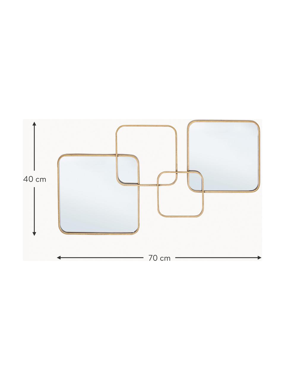 Wandspiegel Oralie mit Metall-Rahmen, Rahmen: Metall, beschichtet, Spiegelfläche: Spiegelglas, Goldfarben, B 70 x H 40 cm