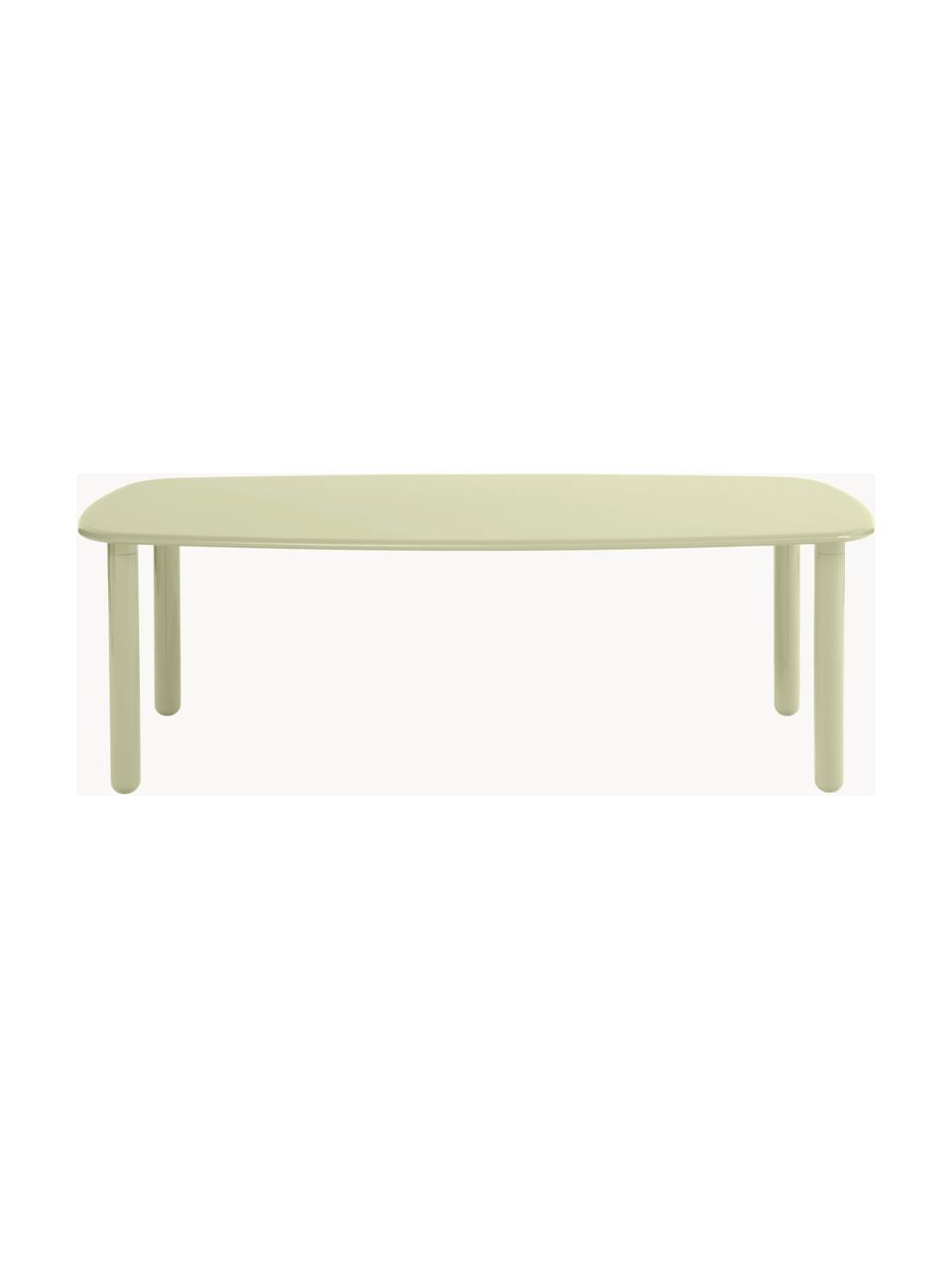 Table en bois Tottori, tailles variées, MDF, laqué, Vert clair, haute brillance, larg. 180 x prof. 106 cm