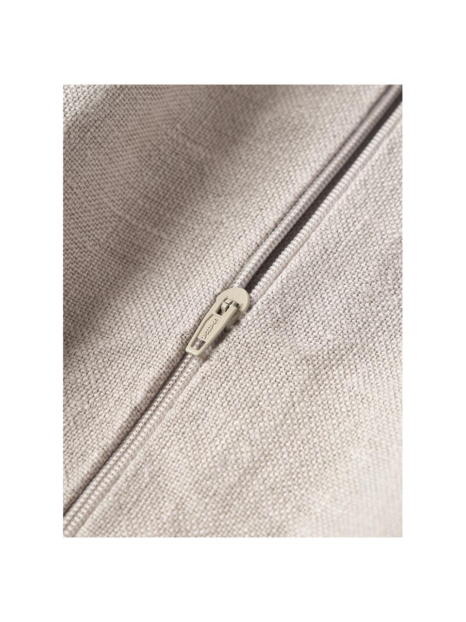 Funda de cojín de lino con flecos Luana, 100% lino 

El lino tiene naturalmente un tacto áspero y un aspecto arrugado natural. La alta resistencia al desgarro hace que el lino sea resistente a la abrasión y duradero., Beige claro, An 40 x L 40 cm