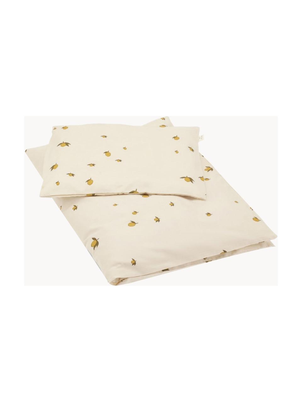 Detská posteľná bielizeň z organickej bavlny Moonlight, 100 % organická bavlna, certifikát GOTS
Bavlna je príjemná na dotyk, dobre absorbuje vlhkosť a je vhodná pre alergikov., Svetlobéžová, motív citróna, 100 x 140 cm + 1 vankúš 40 x 45 cm