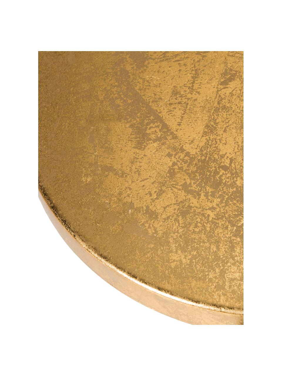 Taburete alto Sarah, Hierro, pintado, Negro, dorado, Ø 34 x Al 61 cm