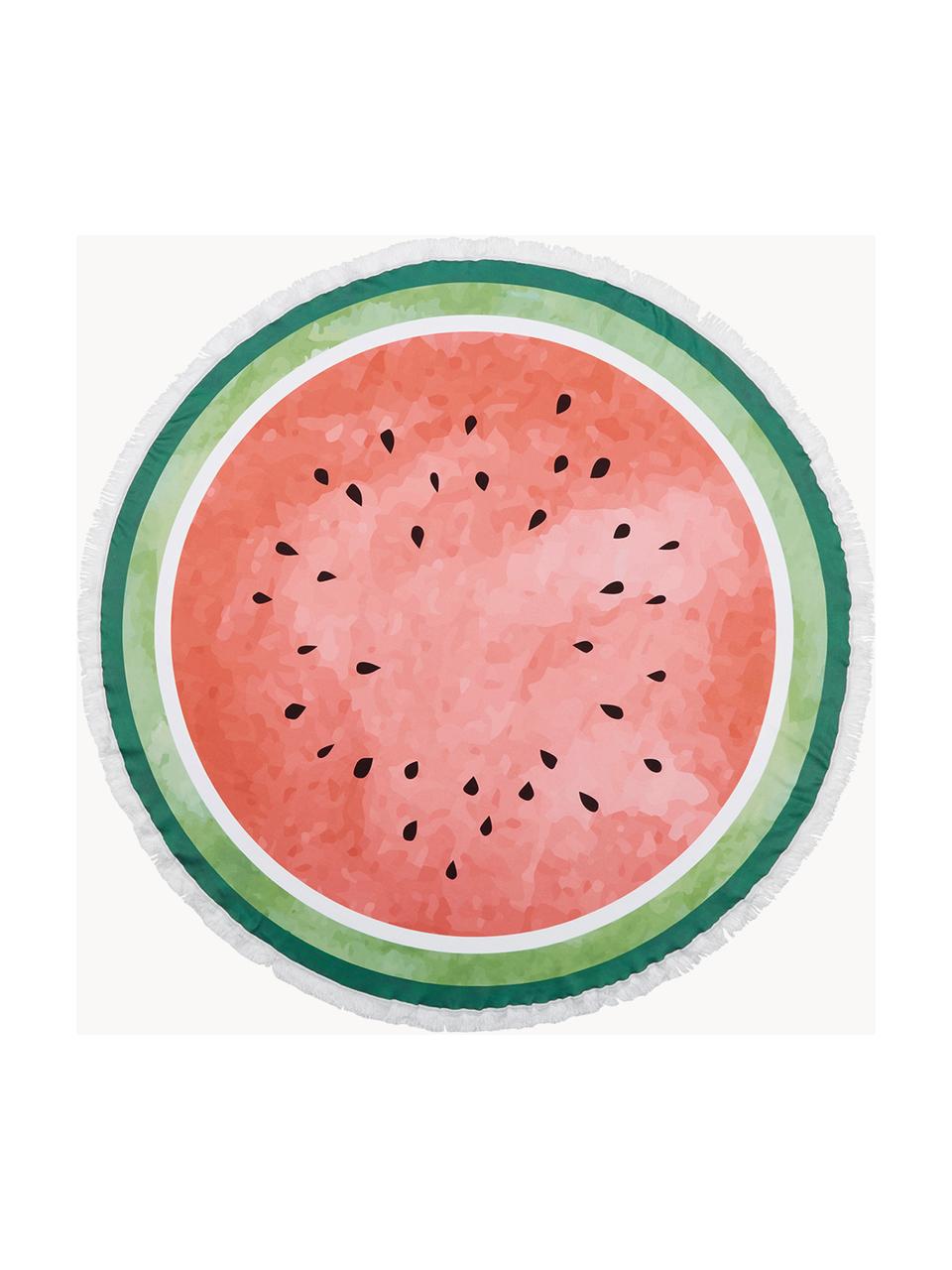 Fouta de plage ronde Melon, 55 % polyester, 45 % coton
Grammage extra léger 340 g/m², Vert foncé, vert clair, rouge, Ø 150 cm