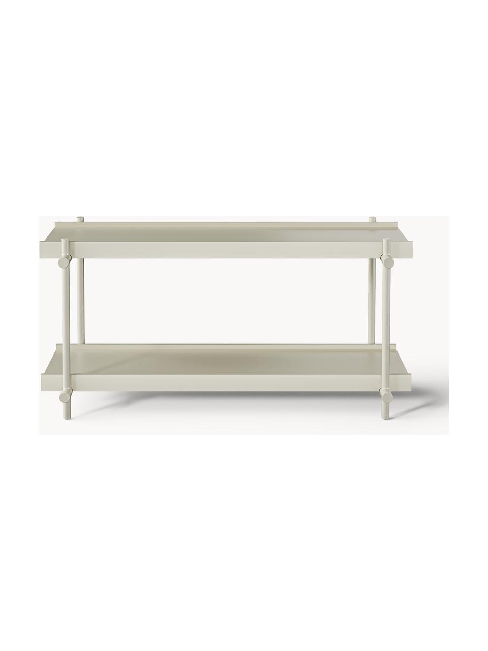 Console en métal Lana, Beige clair, larg. 88 x haut. 44 cm