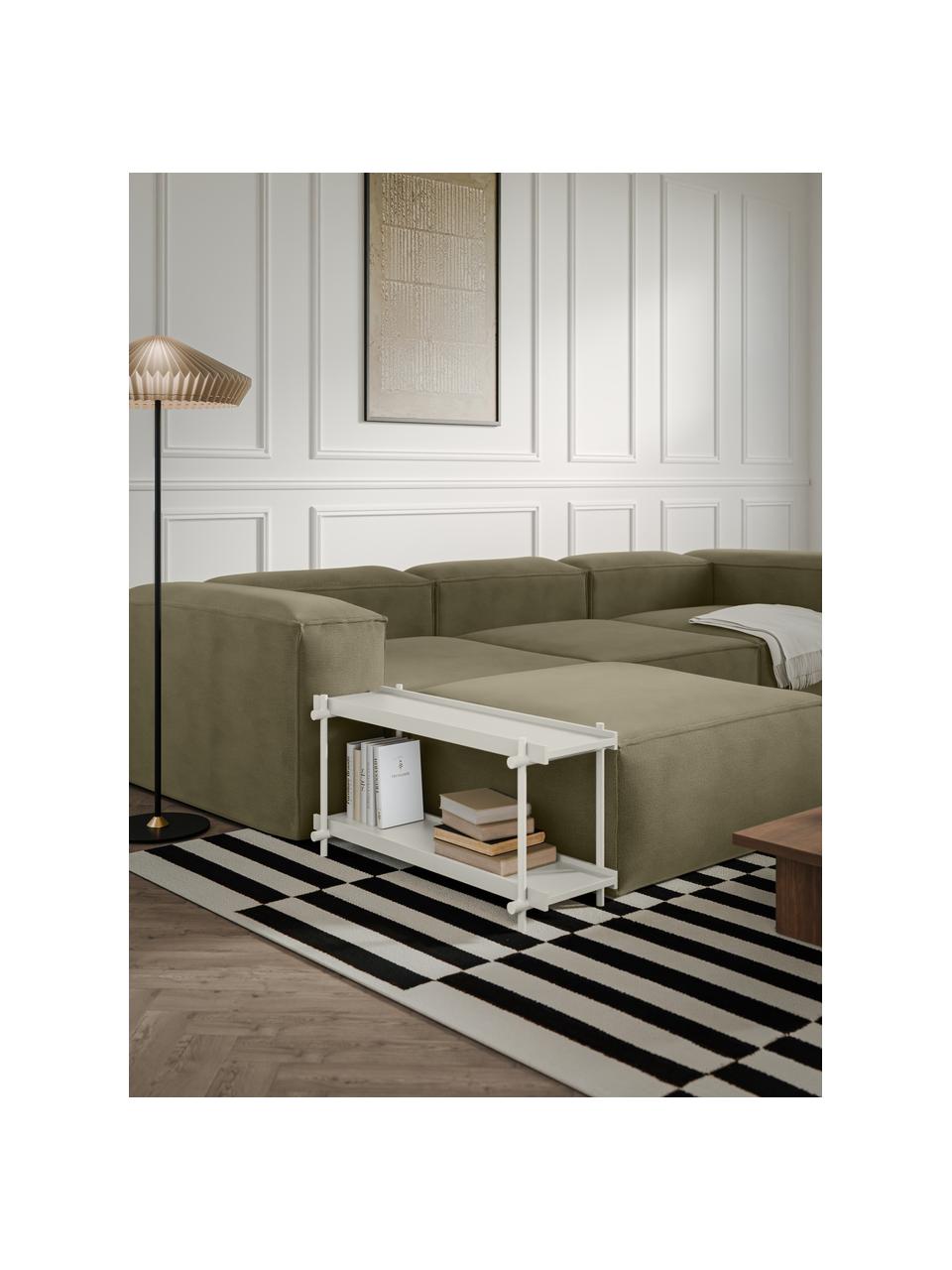 Console en métal Lana, Beige clair, larg. 88 x haut. 44 cm