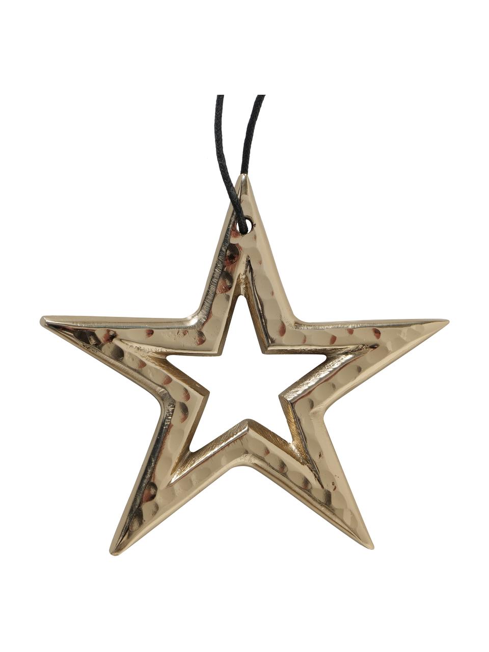 Stern-Anhänger Taumi, 3-tlg., Aluminium, Goldfarben, Set mit verschiedenen Größen