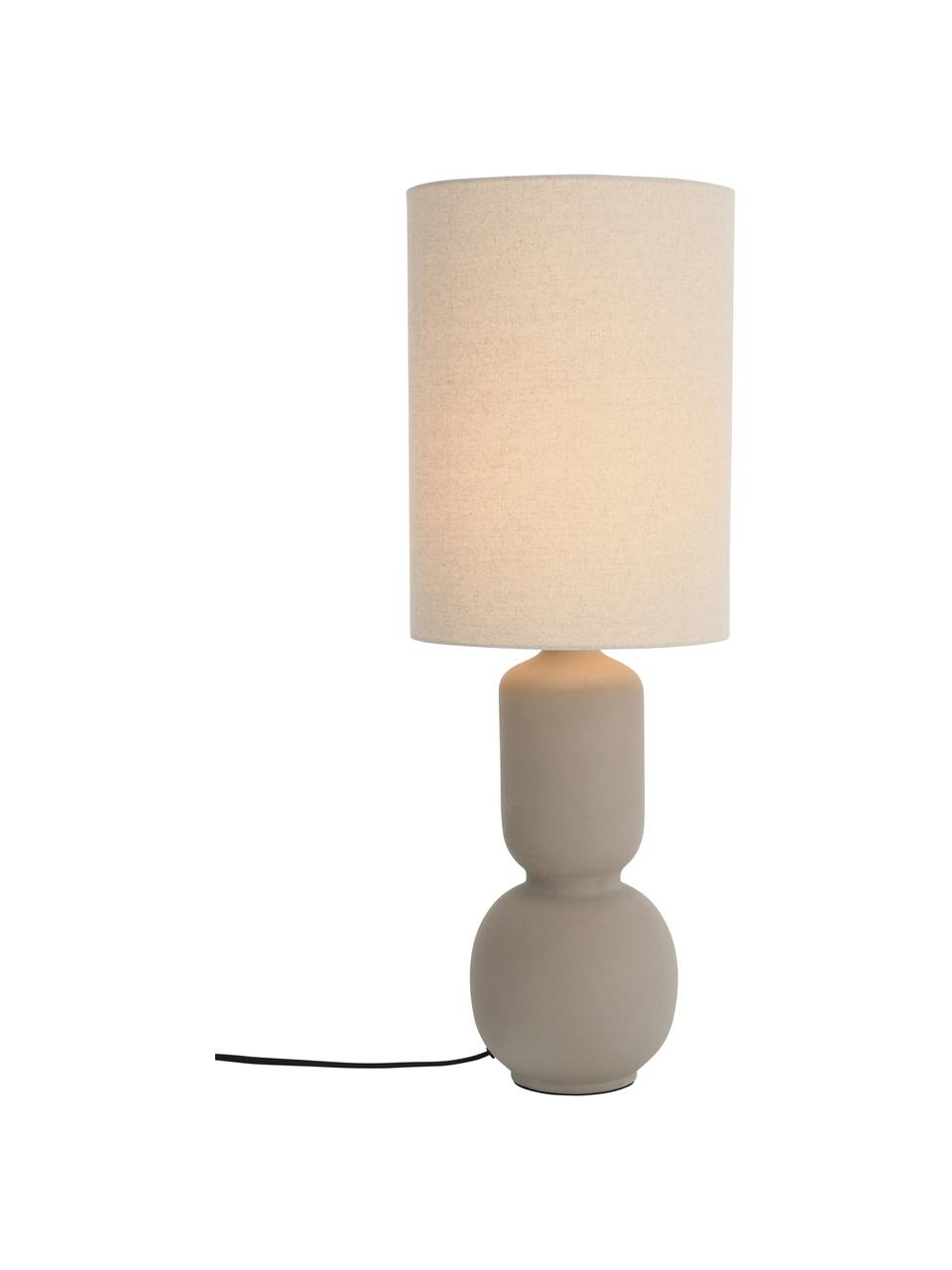 Grande lampe à poser Nora, Beige, taupe, Ø 28 x haut. 77 cm