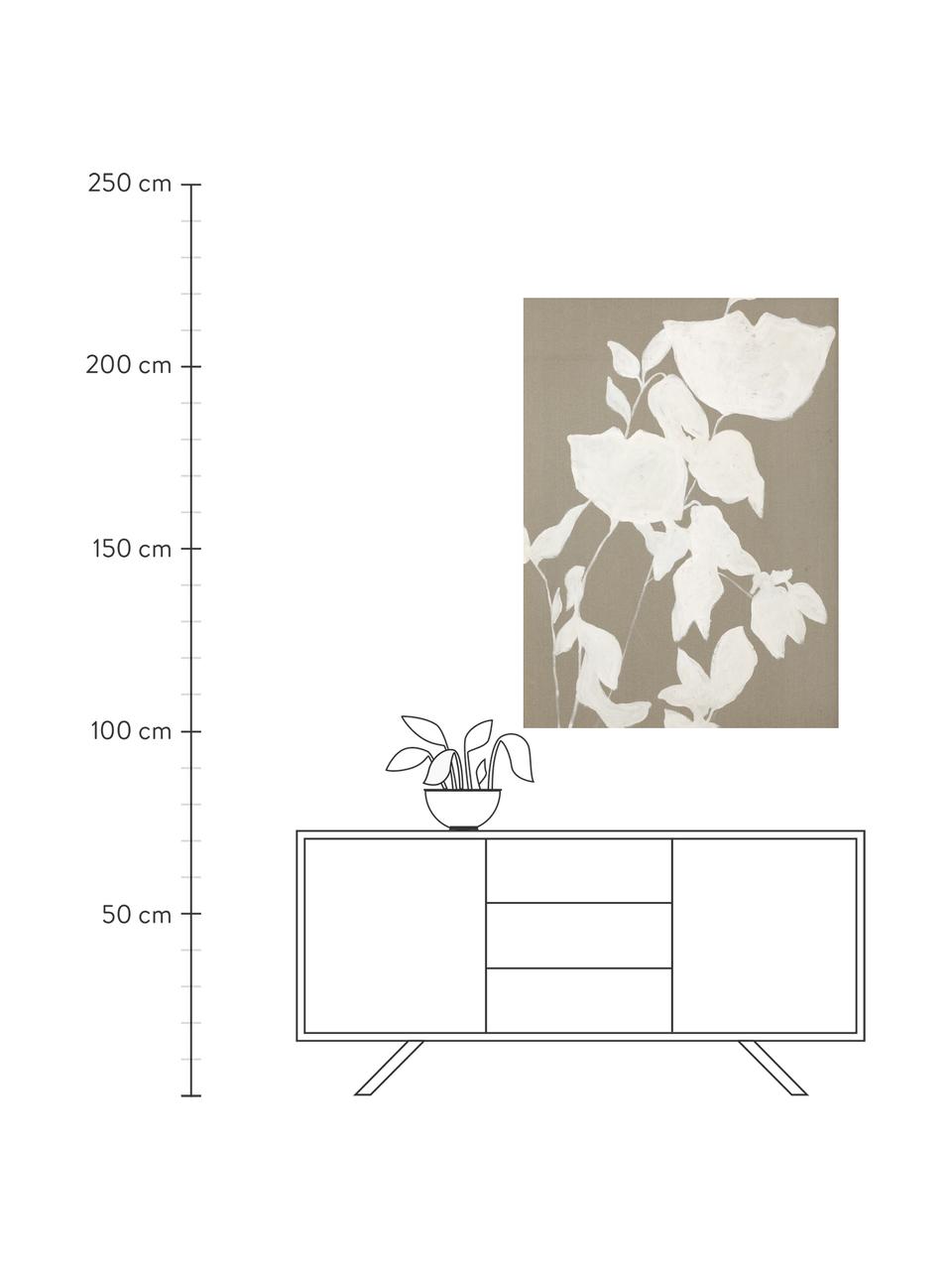 Ręcznie malowany obraz na płótnie Fortuna, Beżowy, złamana biel, S 88 x W 118 cm