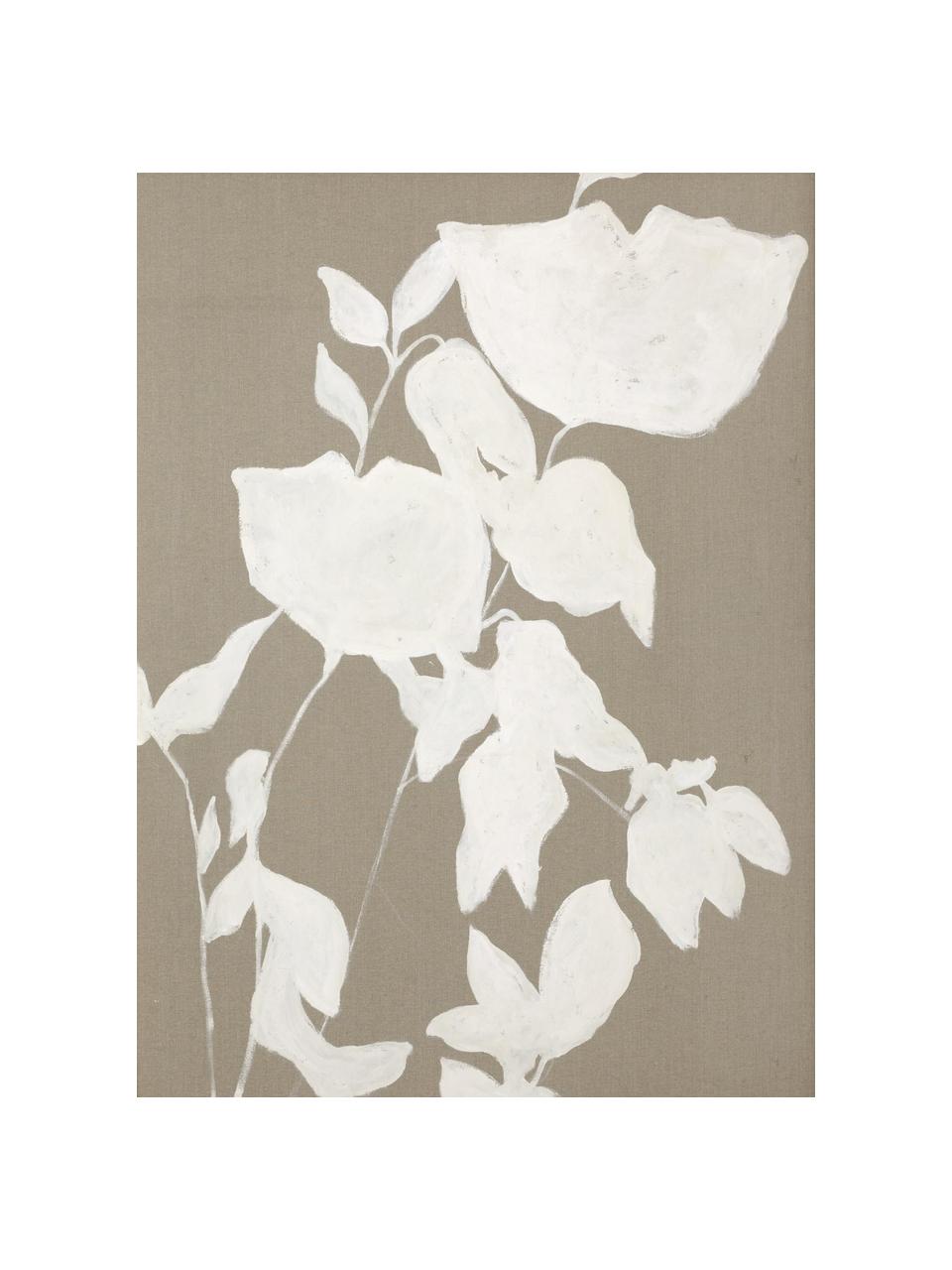 Quadro su tela dipinto a mano Fortuna, Immagine: colori acrilici su tela, Beige, bianco sporco, Larg. 88 x Alt. 118 cm