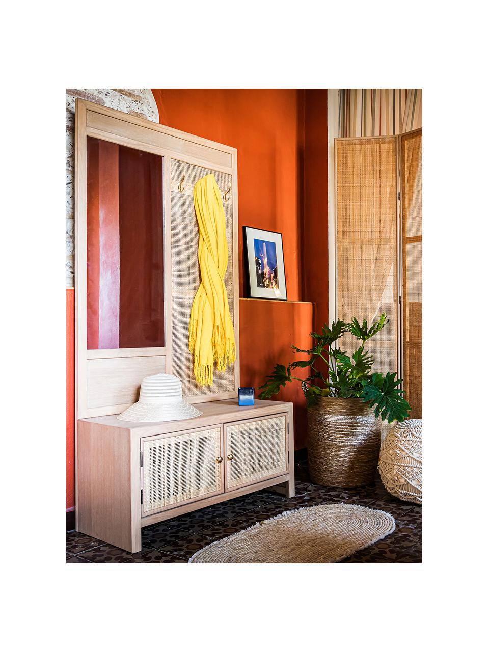 Mueble recibidor y zapatero con espejo Cayetana, Madera, Madera, An 90 x Al 181 cm