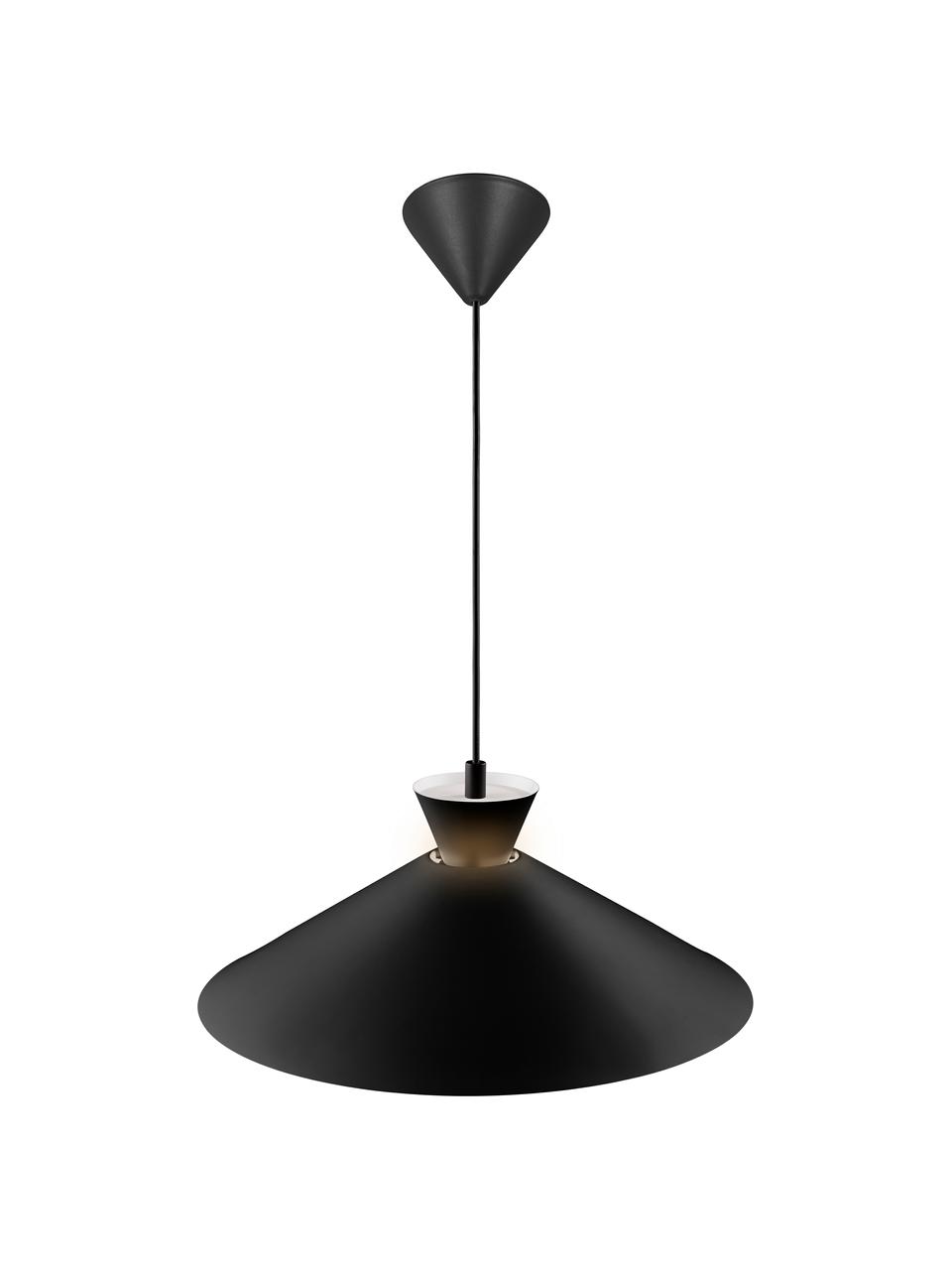 Závěsné svítidlo Dial, Černá, Ø 45 cm, V 18 cm
