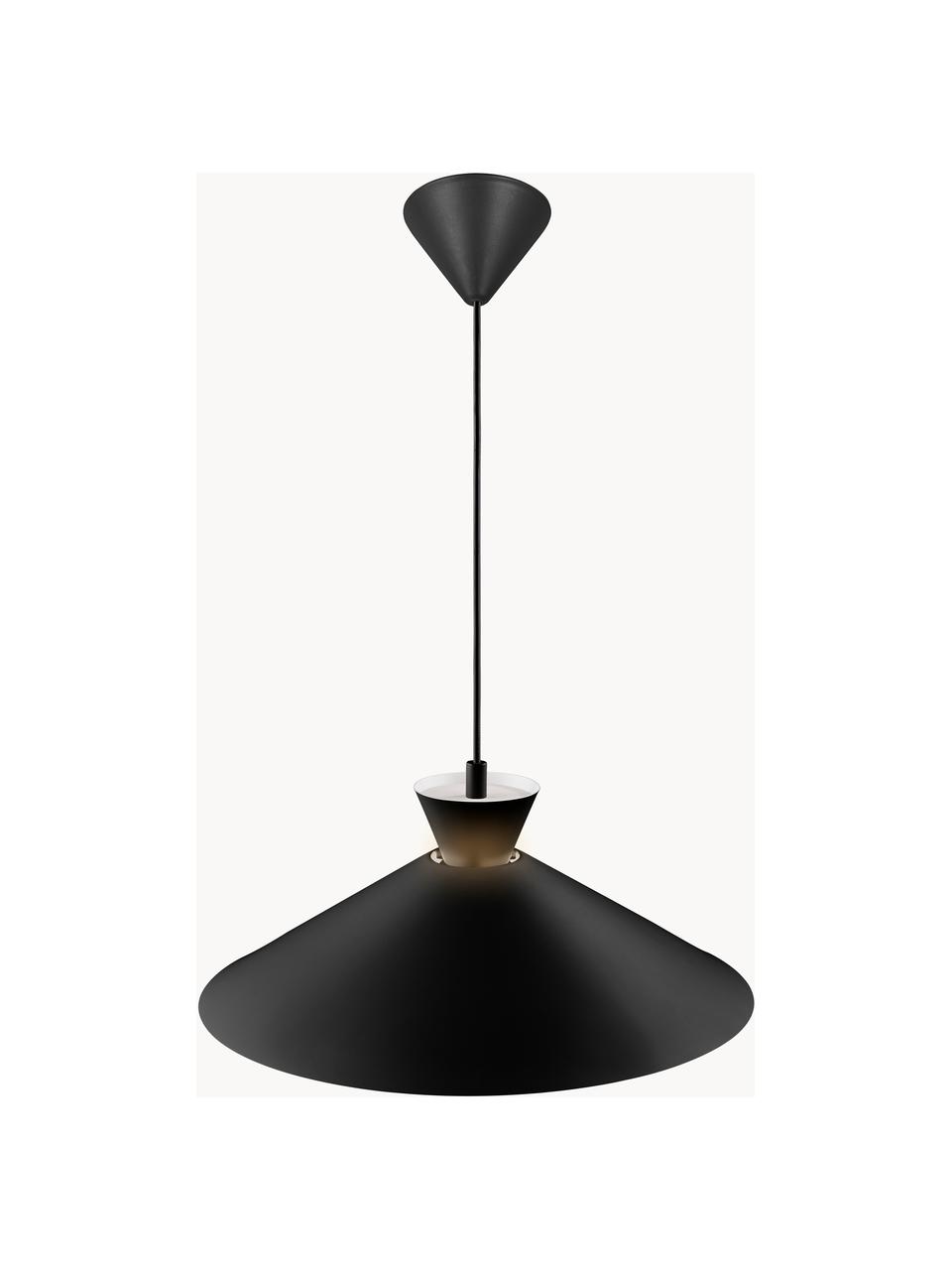 Hanglamp Dial, Lampenkap: gecoat metaal, Zwart, Ø 45 x H 18 cm