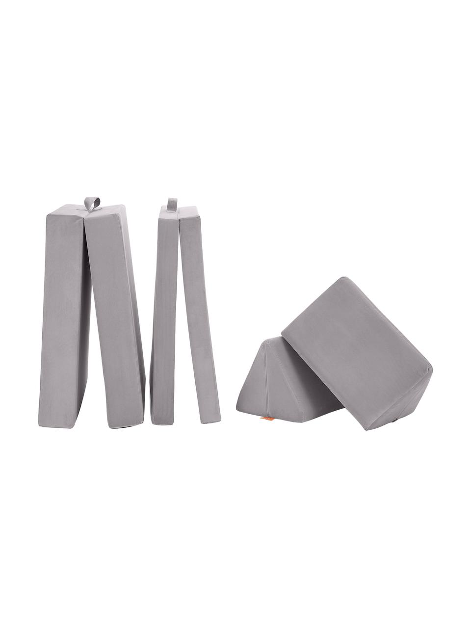 Sofá infantil moduar de juegos artesanal de terciopelo Mila, Tapizado: terciopelo (100% poliéste, Terciopelo lavanda, An 168 x F 84 cm