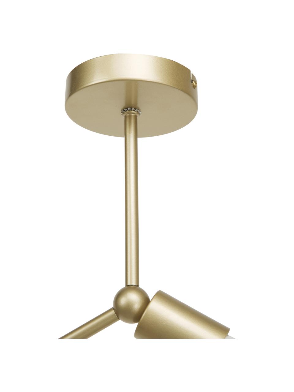 Plafondlamp Ilias in goudkleur, Frame: gecoat aluminium, Baldakijn: gecoat aluminium, Messingkleurig, Ø 45 x H 45 cm