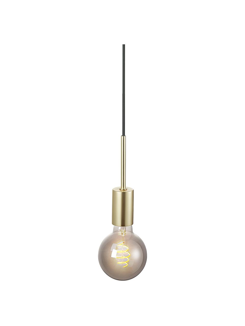 Petite suspension ampoule nue Paco, Laiton, Ø 4 x haut. 17 cm