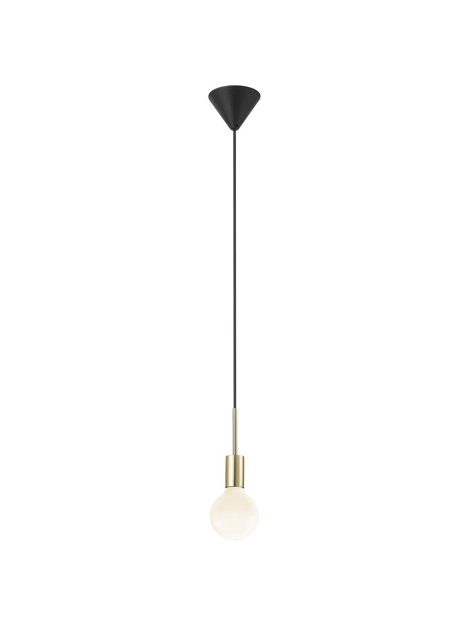 Kleine hanglamp Paco, Fitting: metaal, Baldakijn: metaal, Messingkleurig, Ø 4 x H 17 cm