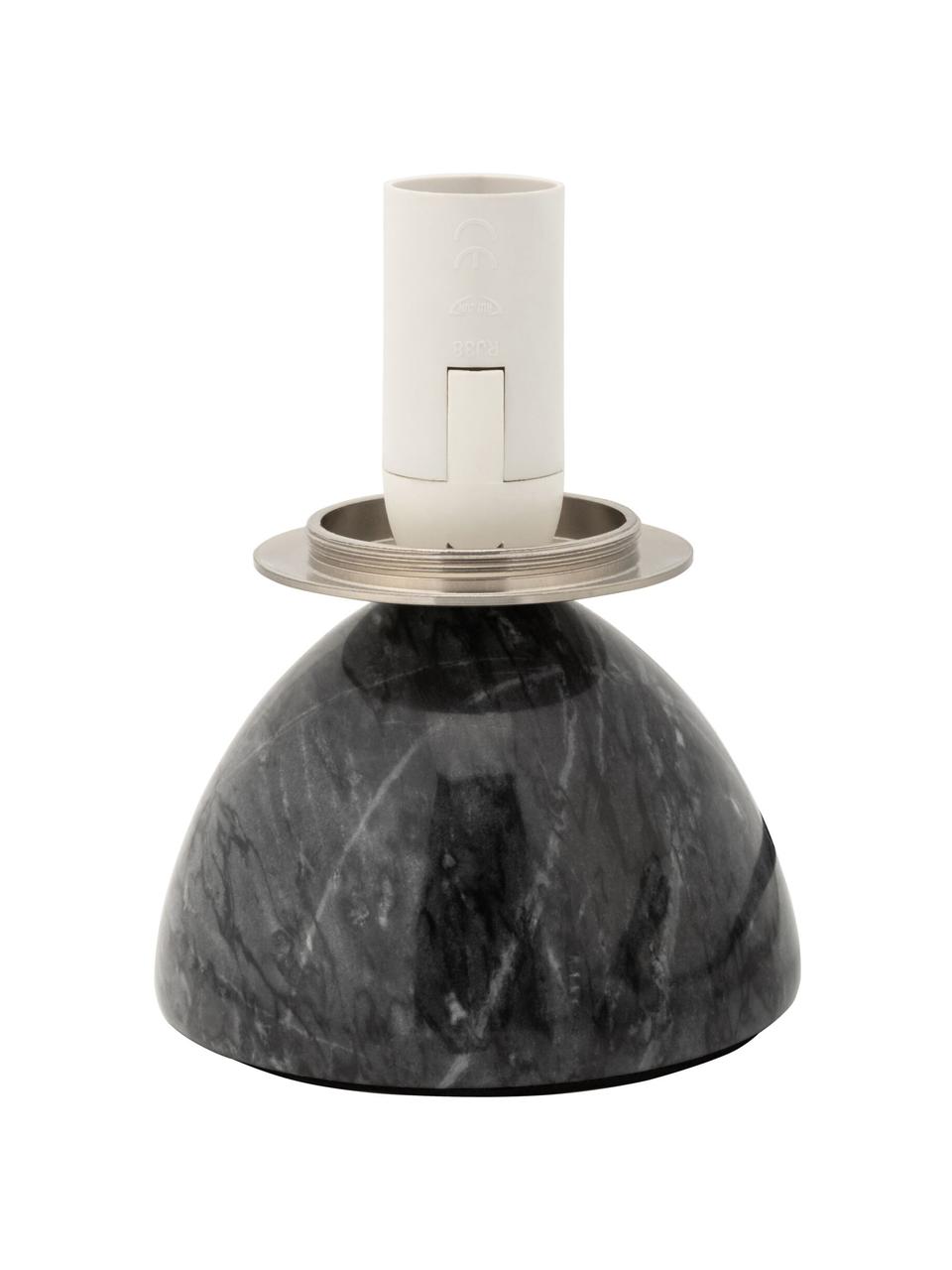 Lampa stołowa z marmurową podstawą Shining Pearl, Czarny, biały, Ø 15 x W 21 cm