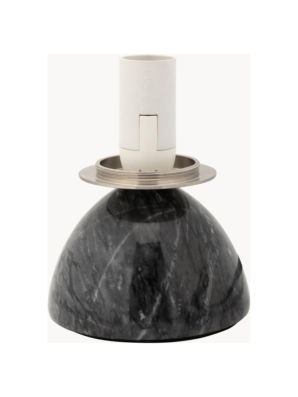 Malá stolní lampa s mramorovou základnou Shining Pearl, Černá, mramorovaná, bílá, Ø 15 cm, V 21 cm