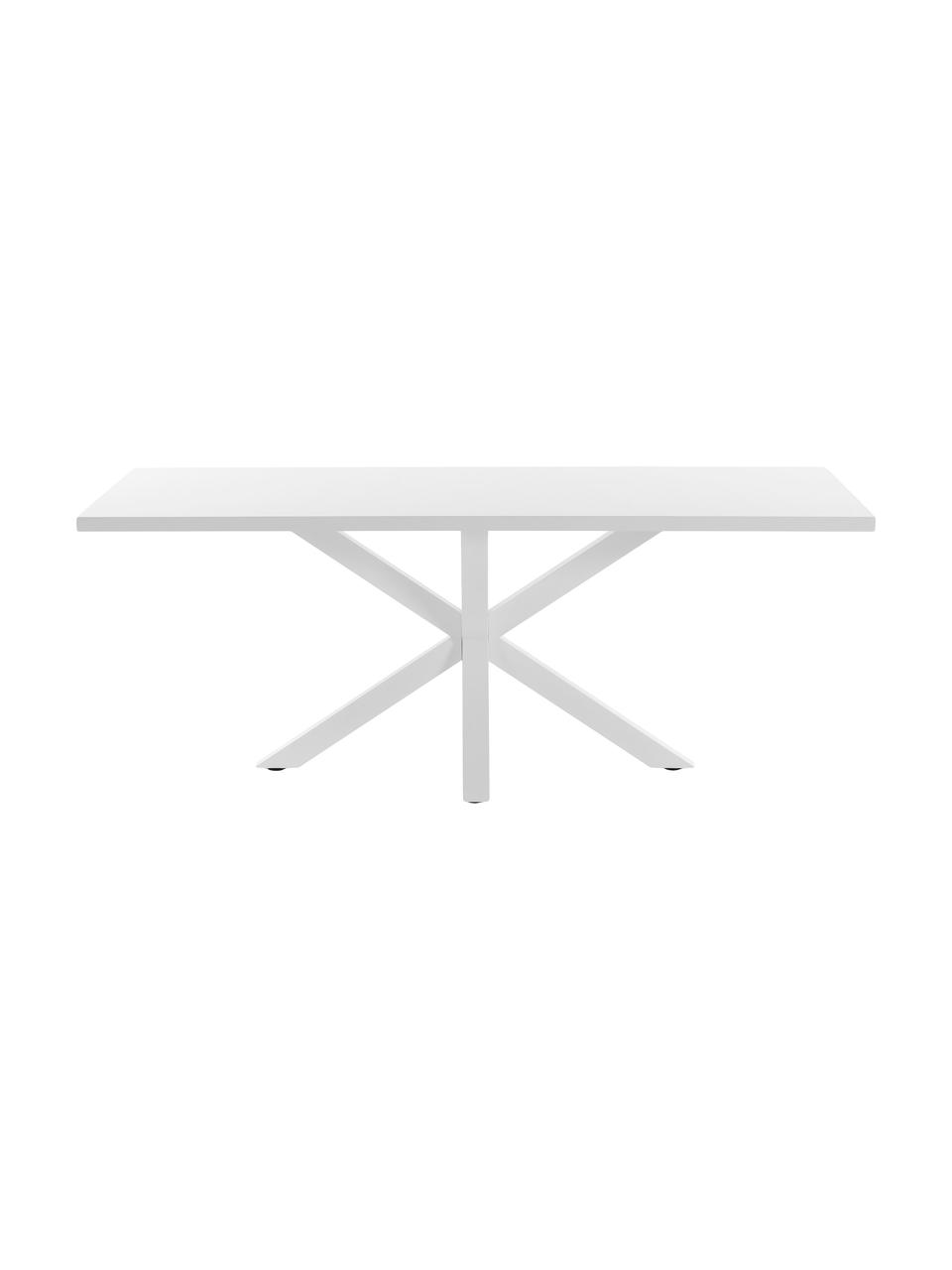 Esstisch New-Arya, 160 x 100 cm, Tischplatte: Mitteldichte Holzfaserpla, Gestell: Metall, lackiert, Weiß, 160 x 78 cm