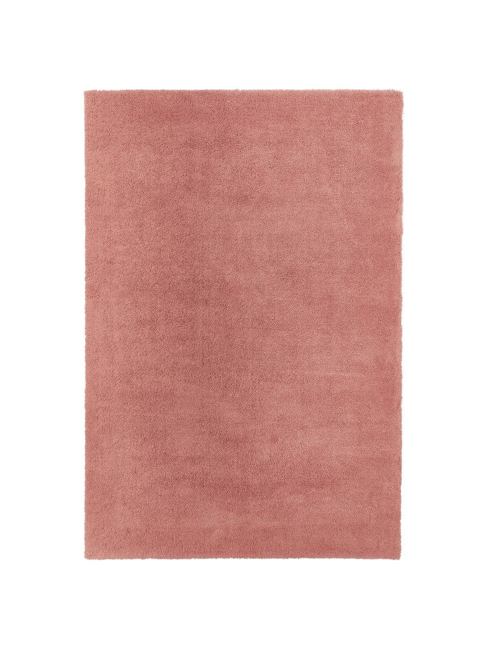 Huňatý koberec s vysokým vlasom Leighton, terakotová, Terakotová