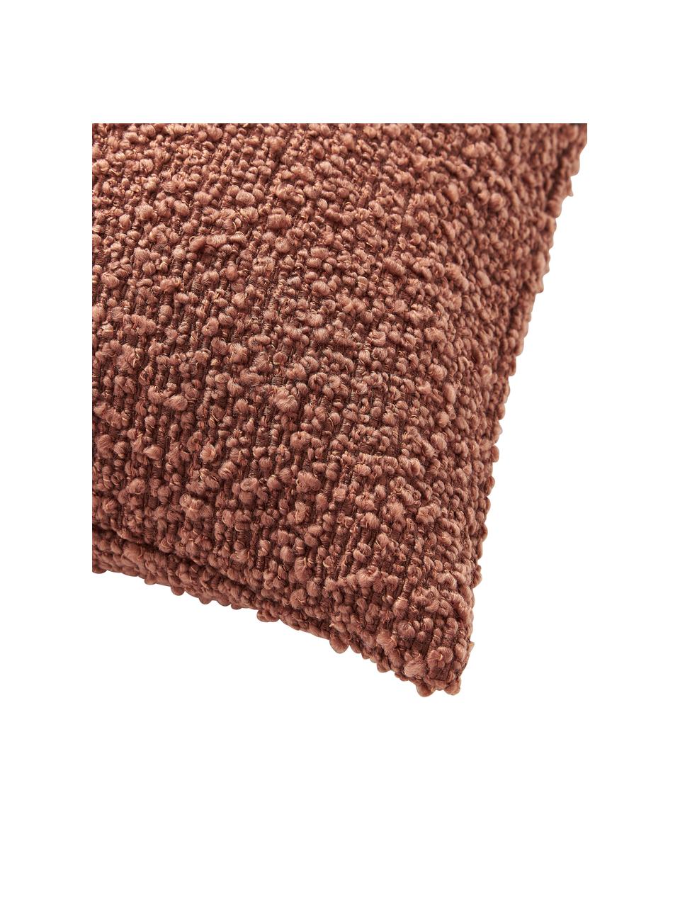 Bouclé-Kissenhülle Bellamie, 2 Stück, Bouclé (95 % Polyester, 5 % Polyacryl), Rostrot, B 45 x L 45 cm