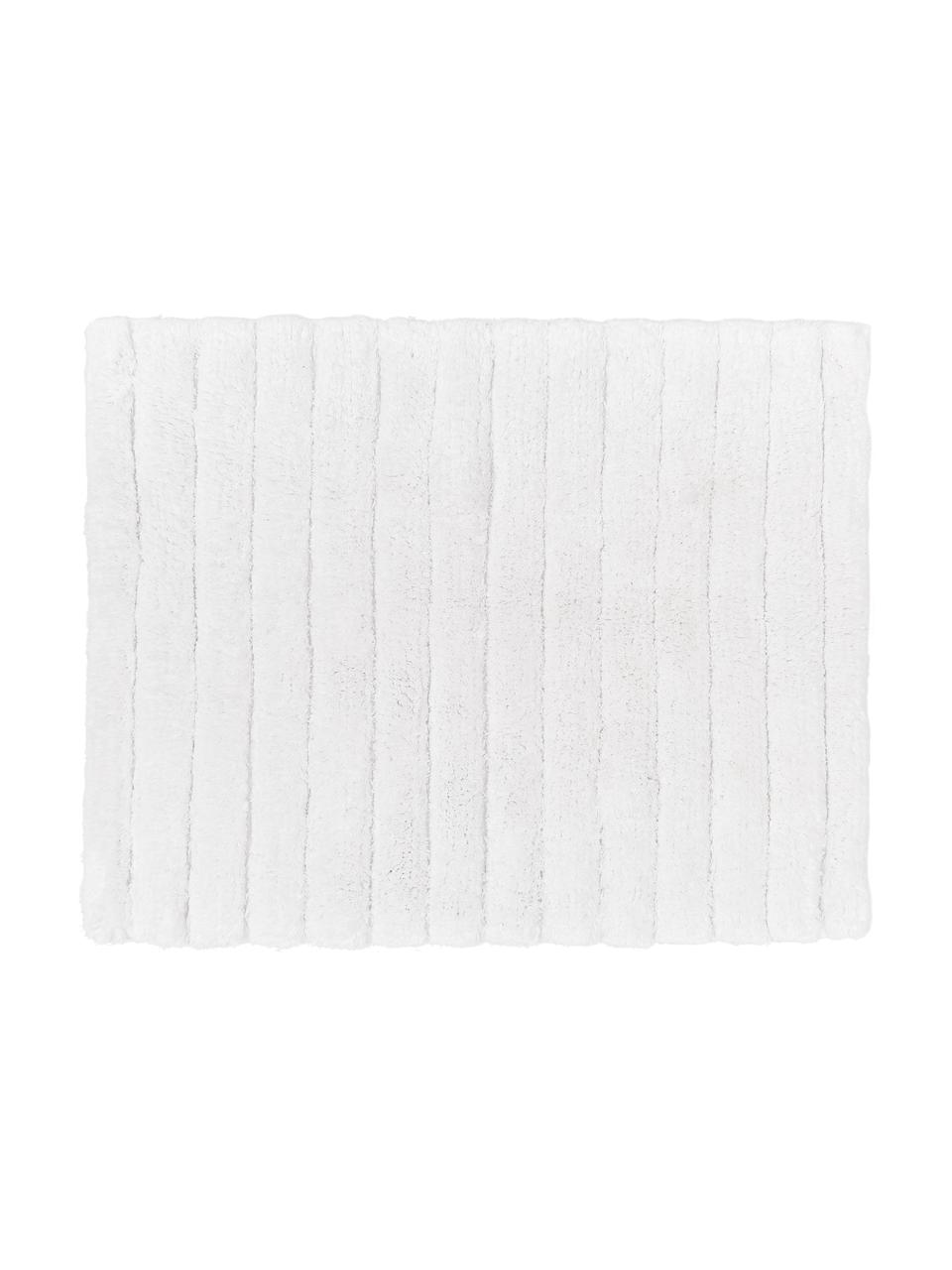 Koberec do kúpeľne Board, 100 % bavlna, vysoká gramáž 1900 g/m², Biela, Š 50 x D 60 cm