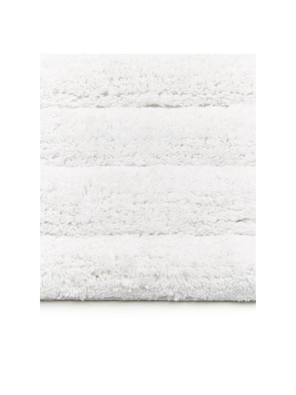 Načechraný koupelnový kobereček Board, 100 % bavlna, vysoká gramáž, 1 900 g/m², Bílá, Š 50 cm, D 60 cm