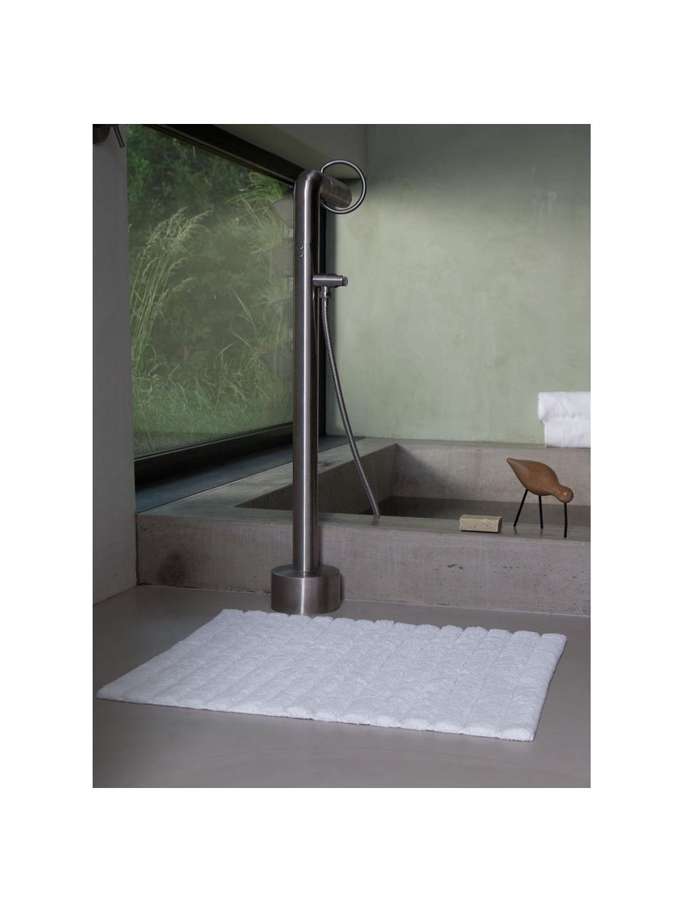 Tappeto bagno morbido bianco Board, 100% cotone, qualità pesante, 1900 g/m², Bianco, Larg. 50 x Lung. 60 cm