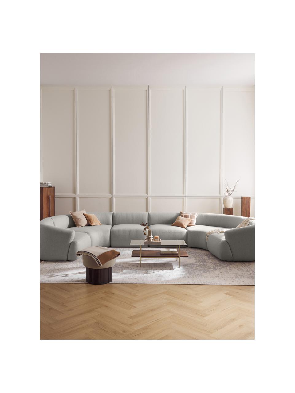 Salon modulable XL Sofia, Tissu gris, larg. 450 x prof. 231 cm