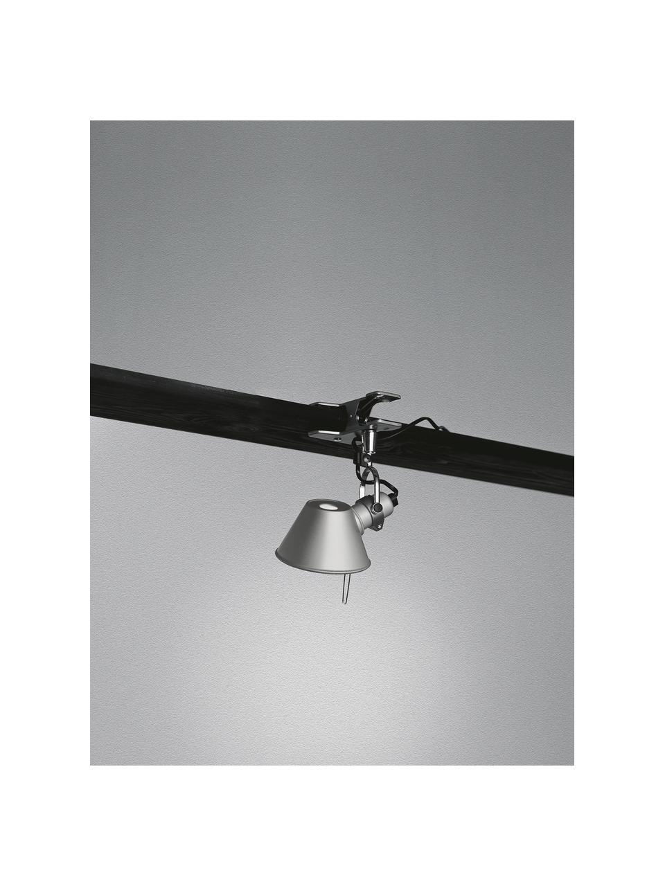 Lampa biurkowa Tolomeo Micro Pinza, Stelaż: aluminium powlekane, Odcienie srebrnego, Ø 16 x W 20 cm