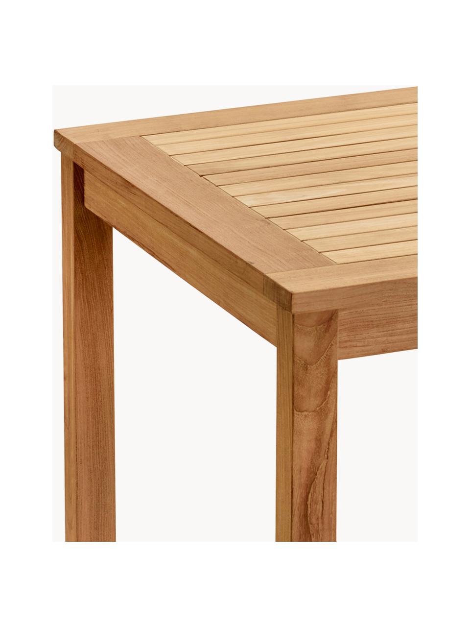 Stół ogrodowy z drewna tekowego Rosenborg, Drewno tekowe z certyfikatem V-Legal, Drewno tekowe, S 165 x W 75 cm