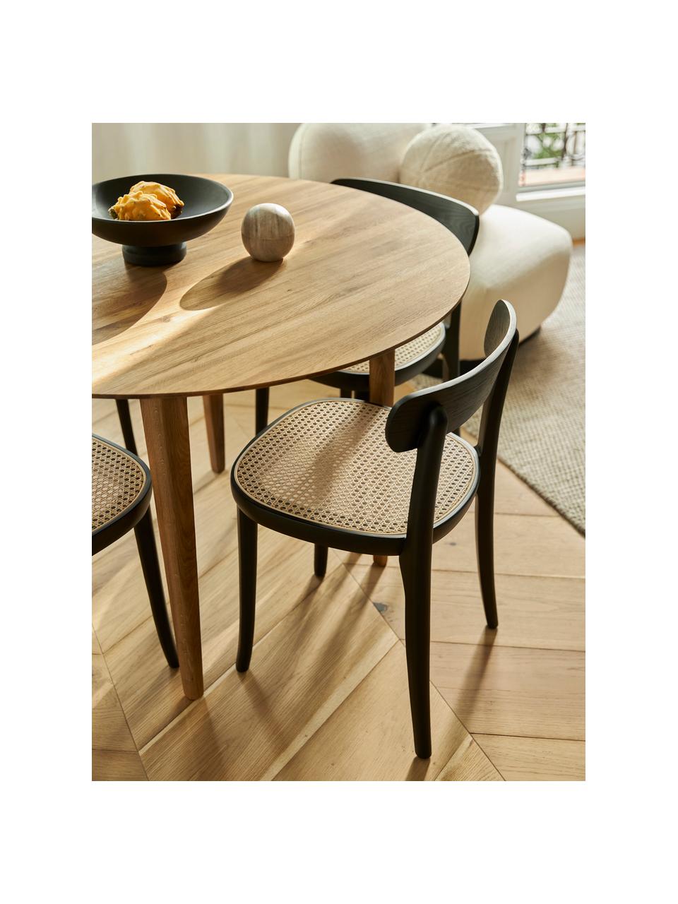 Sedia in legno con intreccio viennese Richie 2 pz, Seduta: rattan, Struttura: legno di faggio massiccio, Beige, legno di faggio, Larg. 45 x Alt. 75 cm