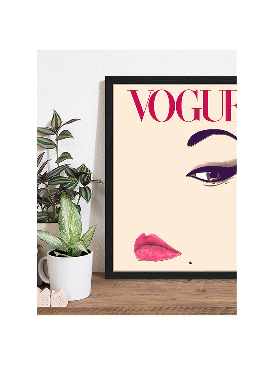 Stampa digitale incorniciata Oh So Lovely  Obsessions Vogue, Immagine: stampa digitale su carta,, Cornice: legno verniciato, Multicolore, Larg. 43 x Alt. 53 cm