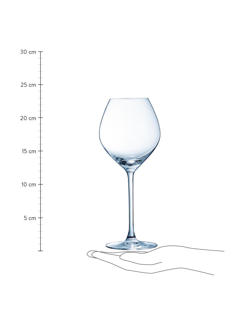 Set van 6 rode wijnglazen Magnifique, Glas, Transparant, Ø 9 x H 23 cm, 350 ml