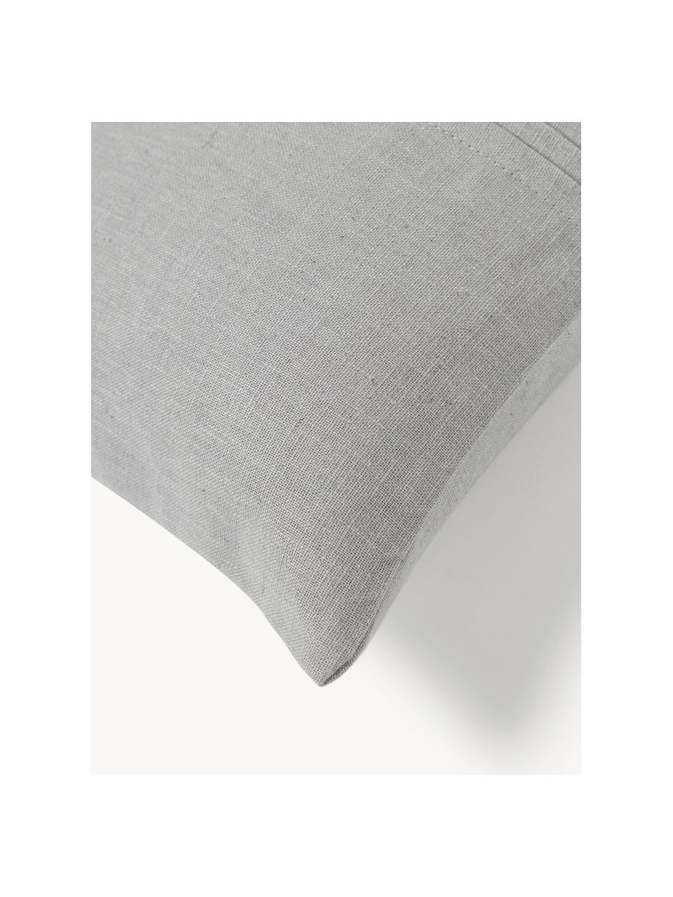 Housse de coussin 30x50 en lin Dalia, 51 % lin, 49 % coton, Gris, larg. 30 x long. 50 cm