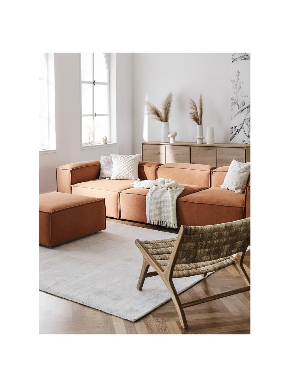 Handgewebter Viskoseteppich Jane, Flor: 100% Viskose, Elfenbeinfarben, B 120 x L 180 cm (Größe S)